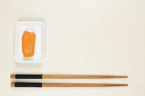 Top view nigiri salmon. Resolution and high quality beautiful photo