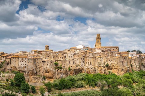 Town view of Pitigliano