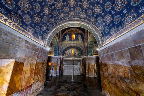 Beautiful mosaics in the Basilica di San Vitale
