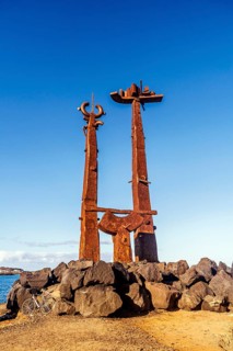 Erjos-En Jostailuak monument in the resort town named Costa Teguise