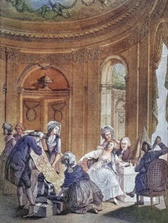 The distinguished lady at her morning toilette