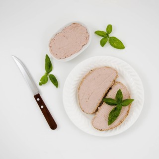 Delicious pate sandwiches plate