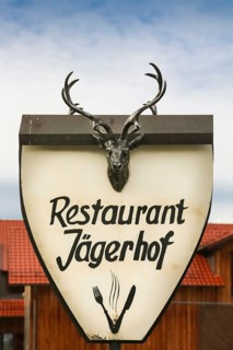 Sign with deer head