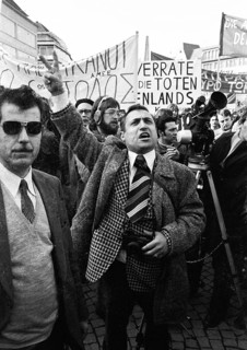 Greeks and Germans demonstrated in Bonn on 10. 3. 1973 against the Greek military junta and for freedom in Greece