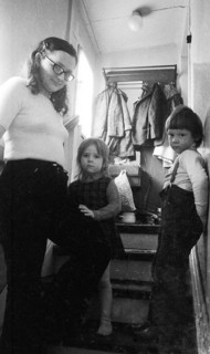 Despite the rather dilapidated condition of the colliery housing estate - here on 26 February 1973 in Bottrop - the RAG company was planning rent increases for its tenants
