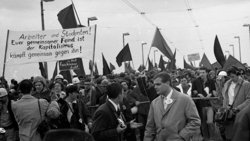 Many thousands of people gathered in Bonn on 11. 5. 1968 for the March on Bonn to protest against the emergency laws