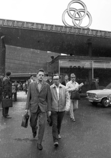Shift change at Krupphuettenwerke AG on 14. 9. 1971 in Rheinhausen