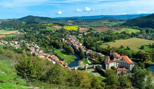 Lavoute Chilhac labelled Les Plus Beaux Villages de France. on river Allier