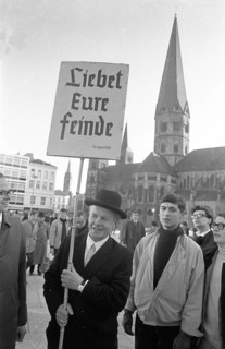 Those who support the Vietnam War betray the gospel of love. Pastors protest. With these slogans and sometimes wearing their robes