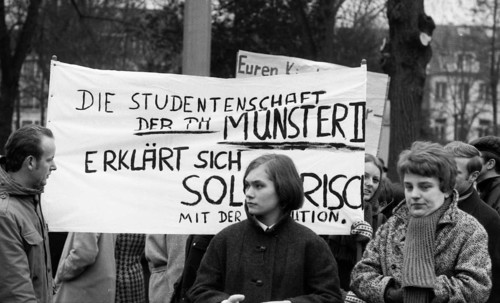 Students at the Paedagogische Hochschule in Dortmund and other universities protested in 1968 against an educational malaise