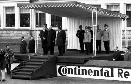 Parade of the Bundeswehr on the 20th anniversary of the founding of NATO in April 1969 at Dortmund Airport