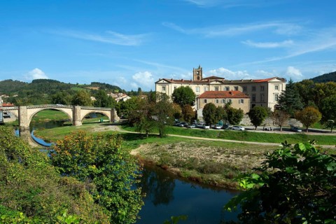 Lavoute Chilhac labelled Les Plus Beaux Villages de France. Priory Sainte-Croix