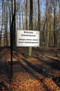 Cordoning off a military security area in Germany