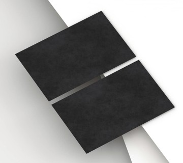 Blank corporate stationery black business card paper