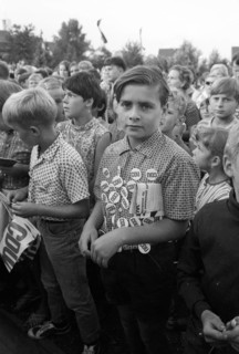 Federal Chancellor Kurt-Georg Kiesinger in 1969 opens the campaign for the 1969 federal election in his constituency of Loerrach