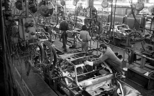Manual labour in the car industry