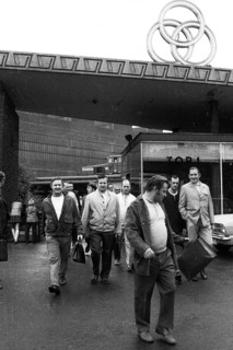 Shift change at Krupphuettenwerke AG on 14. 9. 1971 in Rheinhausen