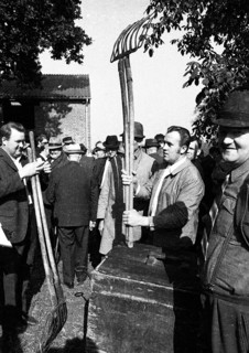 The auction of a bankrupt farm on 22. 09. 1971 in Greven in Muensterland