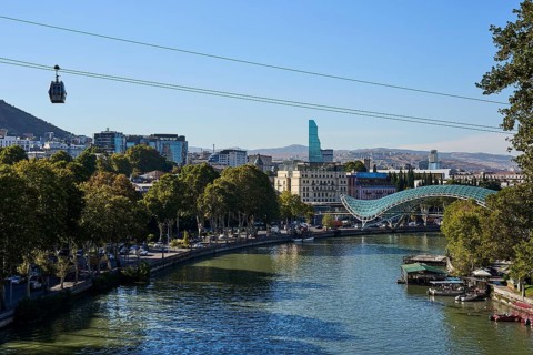 Peace Bridge over the Kura River