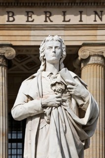 Schiller Monument by Reinhold Begas on Gendarmenmarkt in front of the concert hall