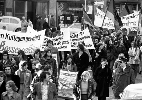 A demonstration initiated by the German Federation of Trade Unions