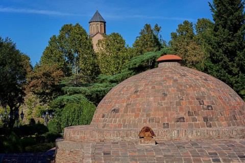 Dome of a sulphur bath