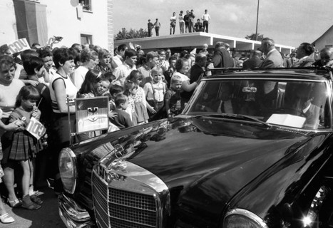 Federal Chancellor Kurt-Georg Kiesinger in 1969 opening the campaign for the 1969 federal election in his constituency of Loerrach