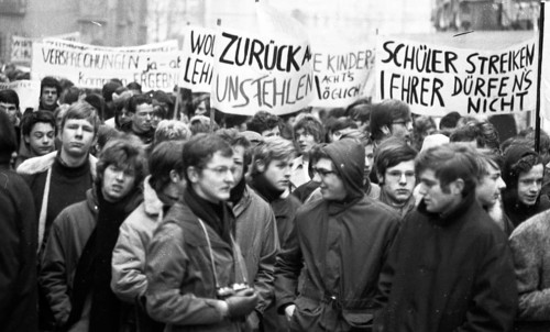 Students in the Ruhr area in the years 1965 to 1971 demonstrated in the Ruhr cities of Dortmund