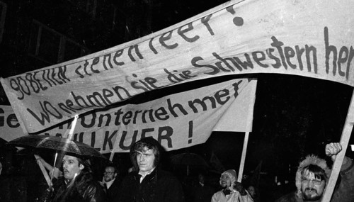 The dismissal of two nurses was protested by parts of the staff at Essen Hospital on 19 October 1973