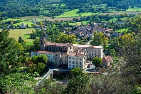 Lavoute Chilhac labelled Les Plus Beaux Villages de France. Priory Sainte-Croix