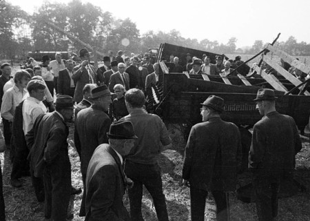 The auction of a bankrupt farm on 22. 09. 1971 in Greven in Muensterland