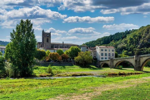 Lavoute Chilhac labelled Les Plus Beaux Villages de France. Priory Sainte-Croix