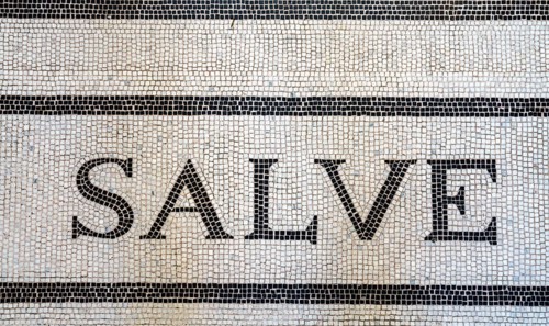 Marble inscription in the Pompejanum in Aschaffenburg