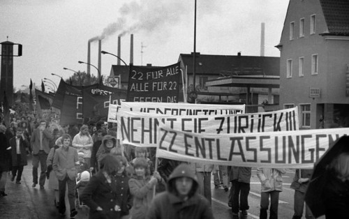 The dismissal of workers at the Mannesmann factory after a spontaneous strike not led by the union provoked protests by Mannesmann workers in Duisburg and other locations on 7 November 1973 and solida...