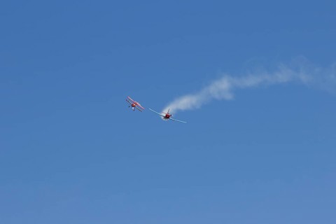 Yak and Biplane demonstration flight