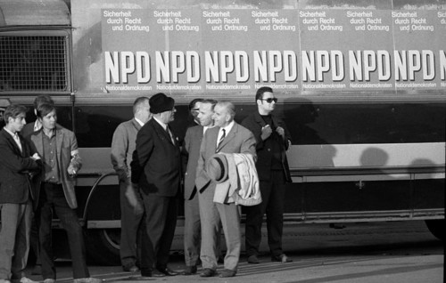 Far-reaching peaceful protests by students at the University of Muenster during the 1968 election campaign were answered by the police with the use of water cannons