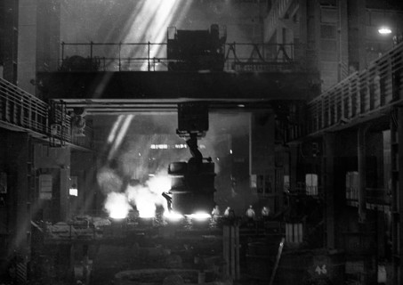 The Oxygen steelworks Phoenix of Hoesch AG on 25. 7. 1973 produced steel. Today