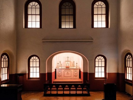 Altar in Catholic chapel