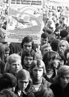 A demonstration initiated by the German Federation of Trade Unions