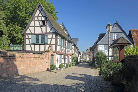 Burgstrasse with half-timbered houses