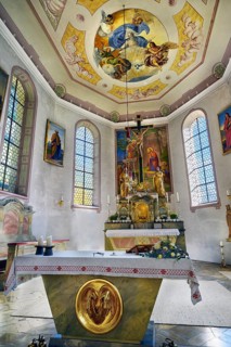 Main altar with ceiling fresco