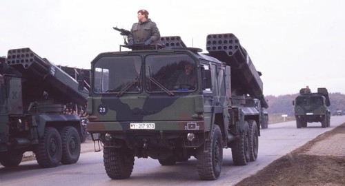 Bergen. Field parade of the Bundeswehr on the 30th anniversary of the founding of the Bundeswehr on 13. 11. 1985