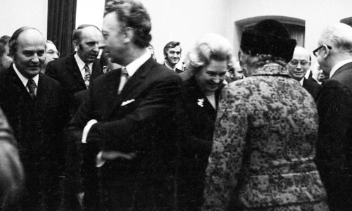 The visit of Federal President Gustav Heinemann and his woman Hilda to Paderborn on 9. 3. 1972 was to the city
