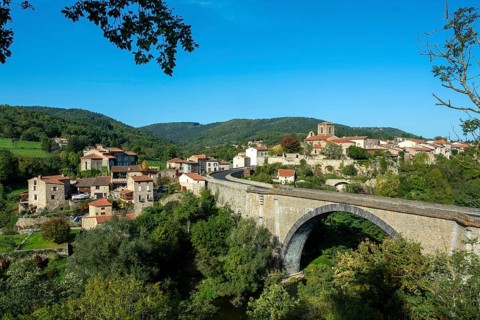Village of Vieille Brioude. Haute-Loire department. Auvergne-Rhone-Alpes