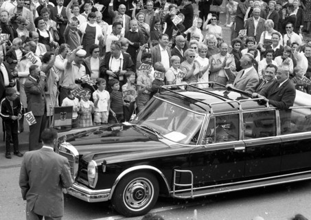 Federal Chancellor Kurt-Georg Kiesinger in 1969 opening the campaign for the 1969 federal election in his constituency of Loerrach