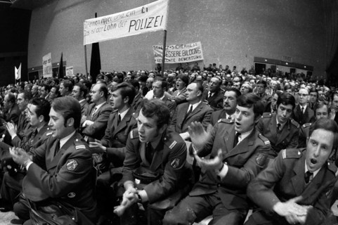 The protest of the police