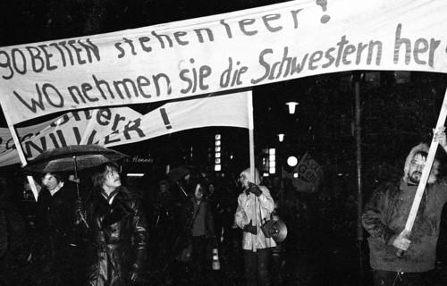 The dismissal of two nurses was protested by parts of the staff at Essen Hospital on 19 October 1973