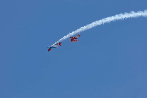 Yak and Biplane demonstration flight