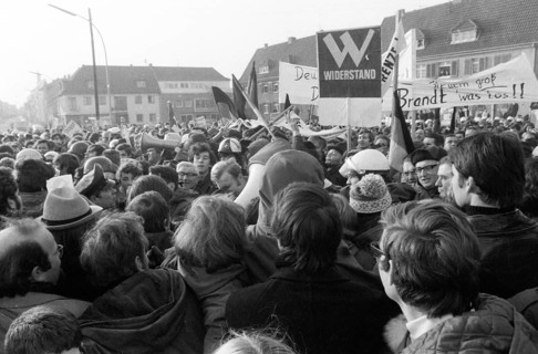 The NPD's right-wing radical action Resistance was a nationwide response to Willy Brandt's 1970 policy of understanding with the East