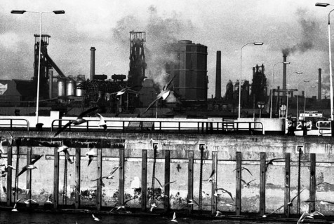 The Hoogovens steelworks in Ijmuiden